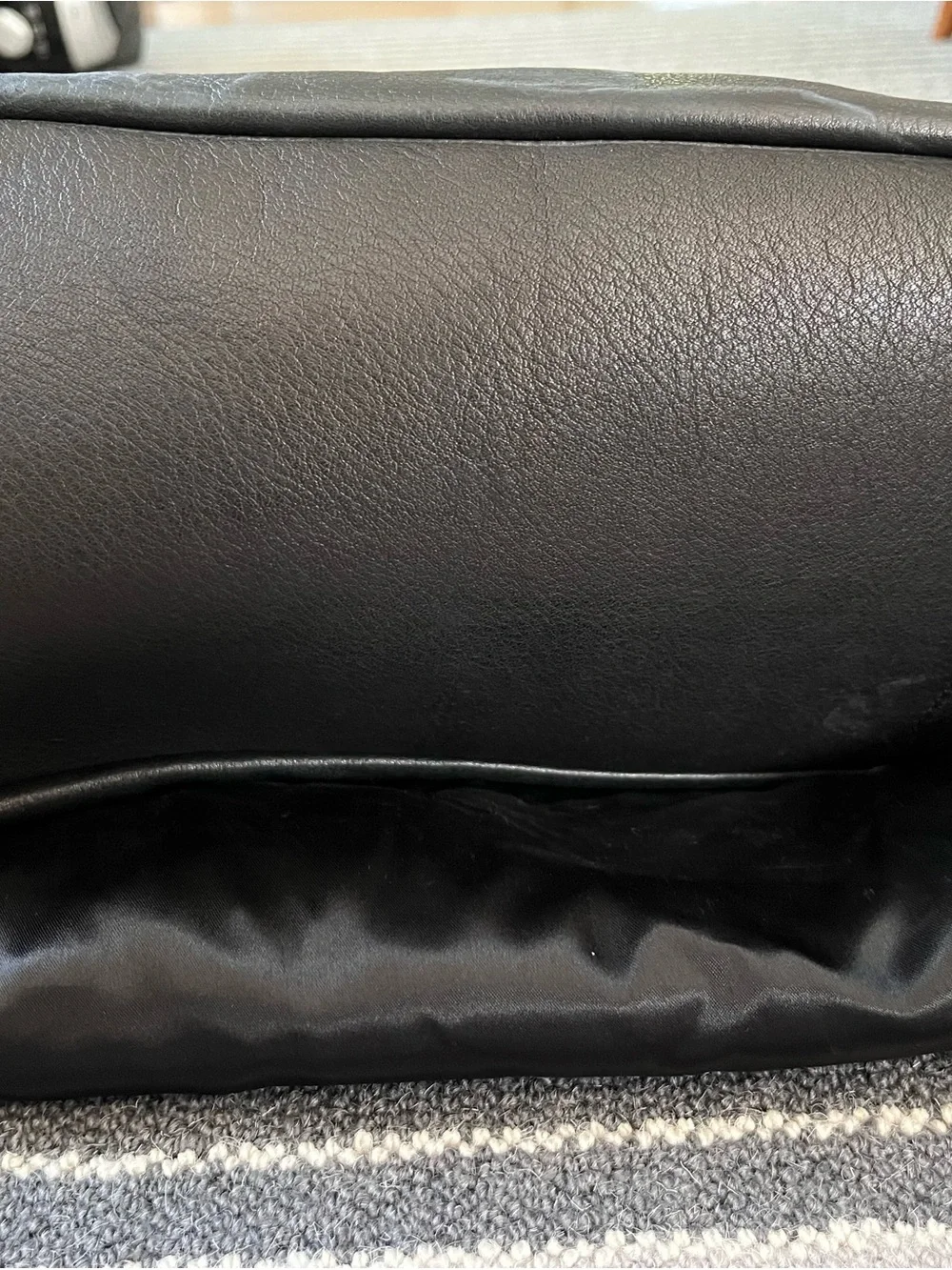 YSL Black Leather Hobo Tote Bag - Women's Shoulder Bag
